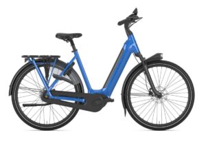GAZELLE Grenoble test e-bike DAMES Tropical Blue Glans 49cm 2025